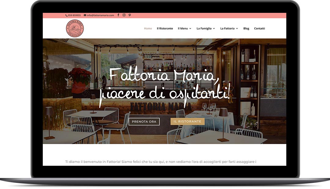 Restyling del Sito Web con Menu Online per Fattoria Maria | OMEGA22