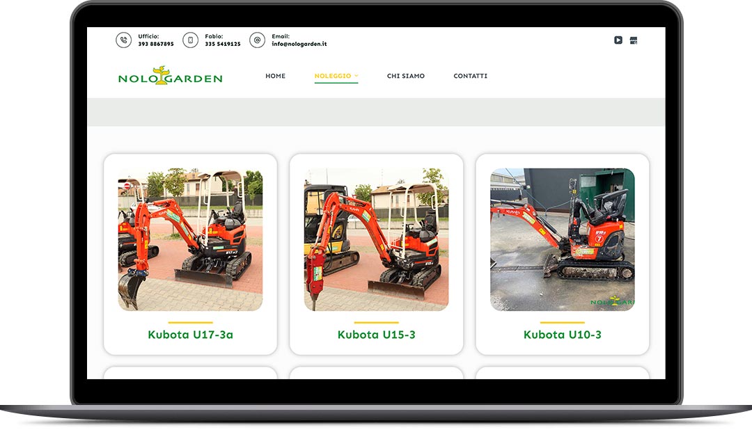 Restyling Sito Web con Parco Macchine per Nologarden | Omega22