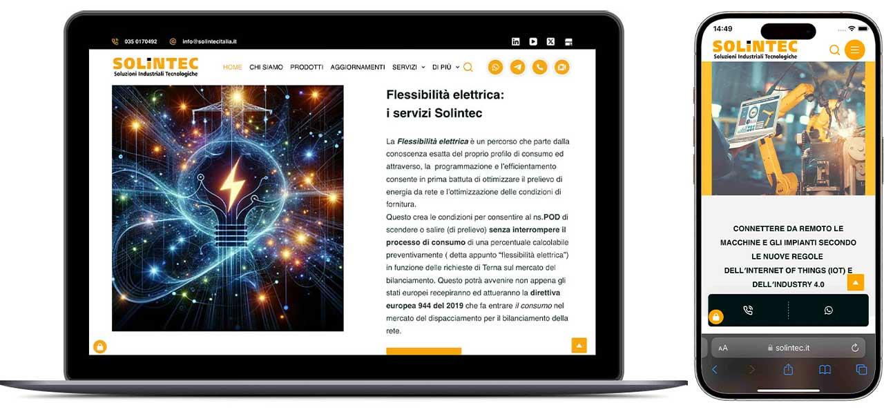 Restyiling Sito Web per Solintec di Bergamo | Omega22